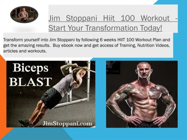 Jim Stoppani Hiit 100 Workout - Start Your Transformation To