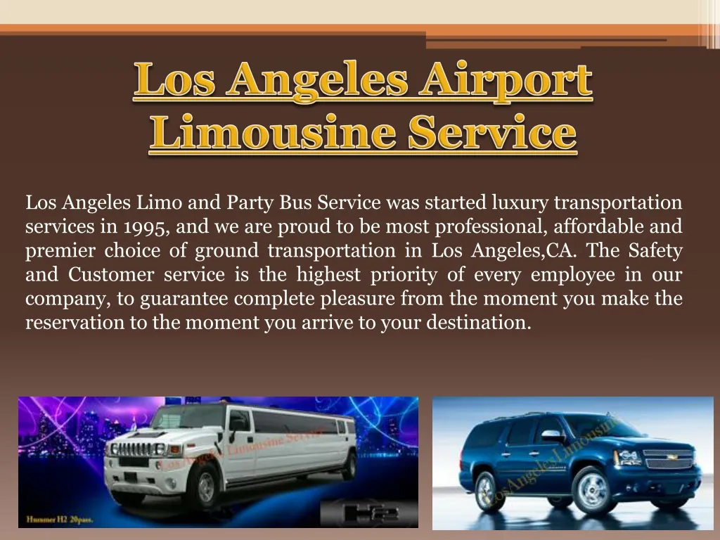 los angeles airport limousine service