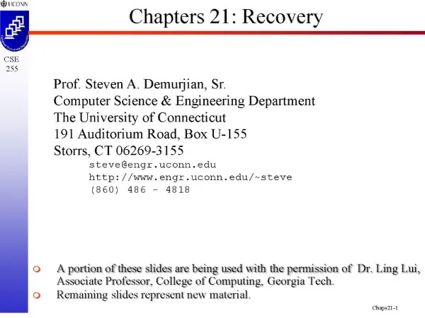 chapters 21: recovery