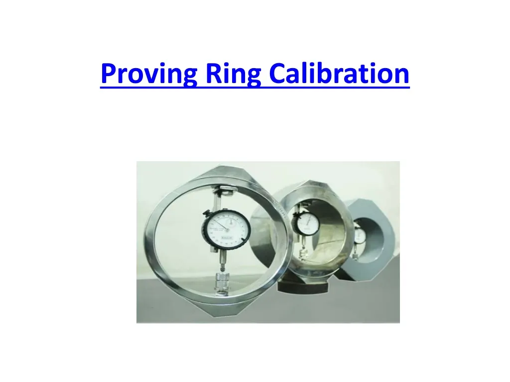 proving ring calibration
