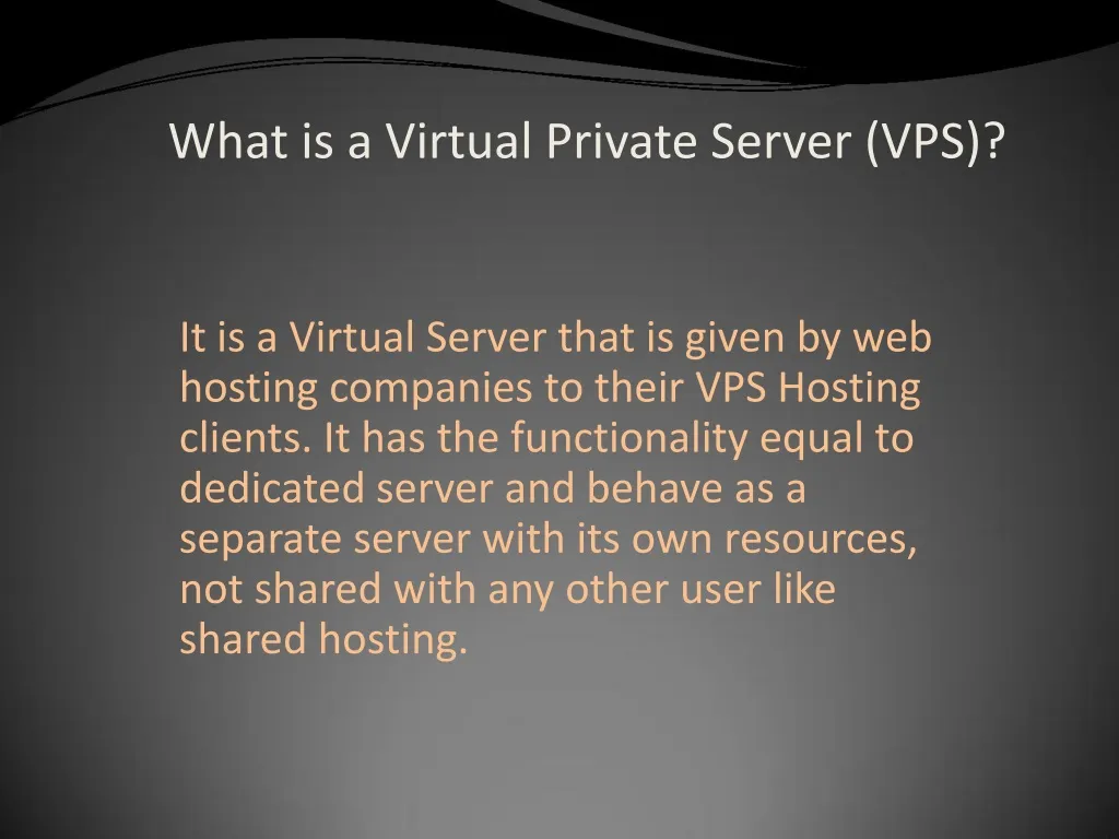 what is a virtual private server vps