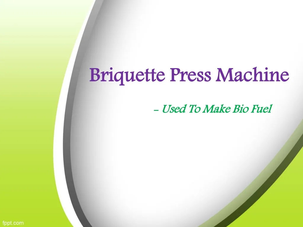 briquette press machine