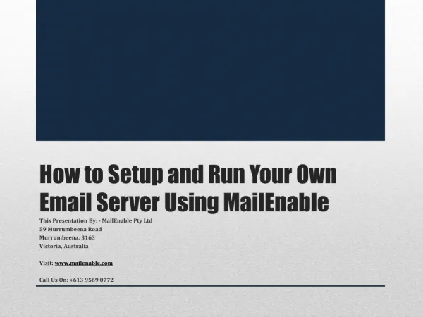 Learn How to Setup and Run Your Own Email Server Using MailE