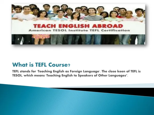 TEFL Course Online