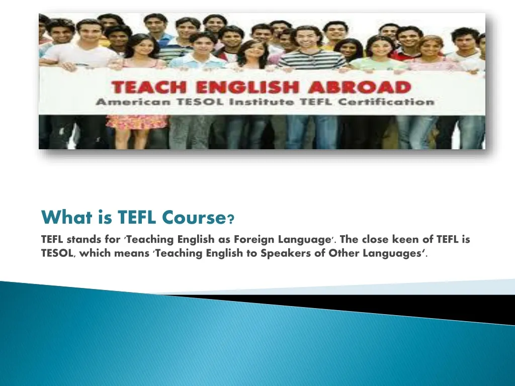 what is tefl course tefl stands for teaching