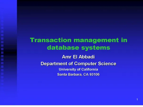 transaction management in database systems
