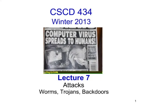 CSCD 434 Winter 2013