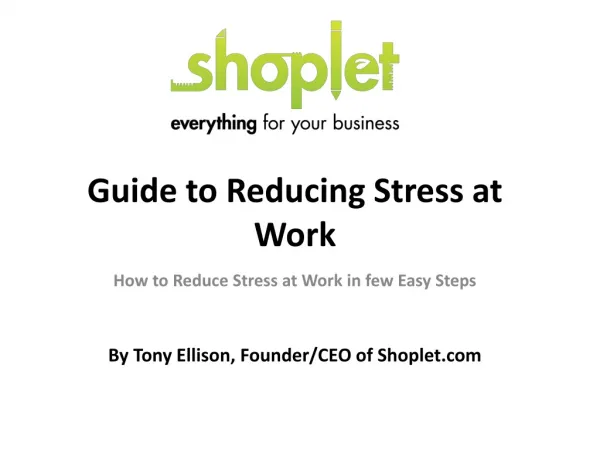 Guide to Reducing Stress at Work
