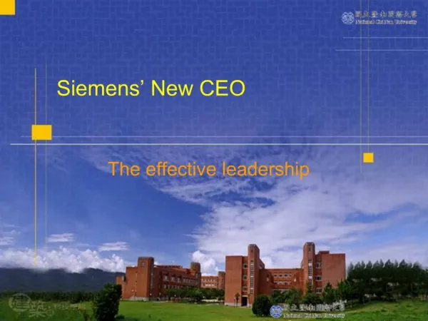 Siemens New CEO