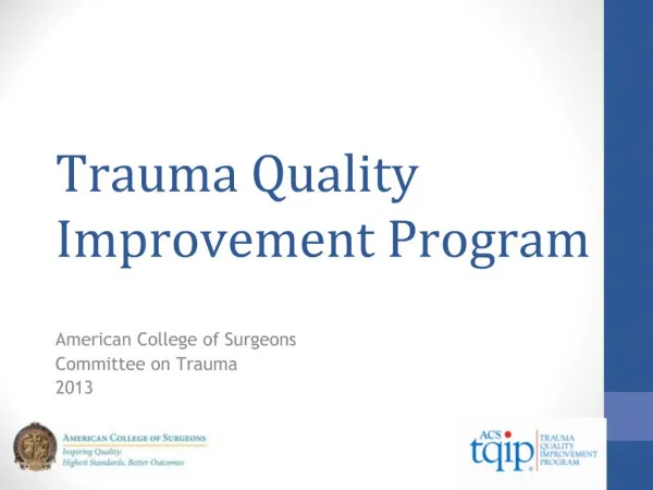Trauma Quality Improvement Program