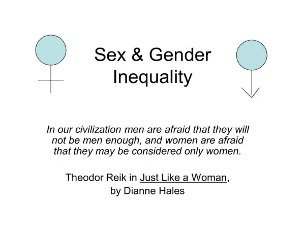 sex gender inequality