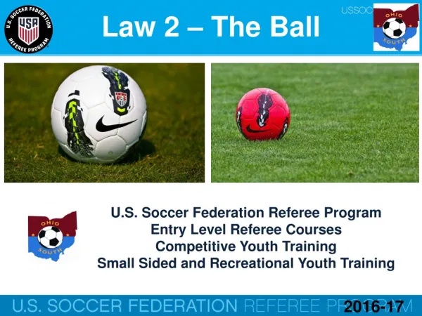 U.S. Soccer Federation Referee Program Entry Level Referee Courses Competitive Youth Training