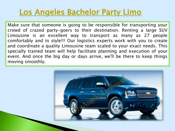 Los Angeles Corporate event Limousine Service