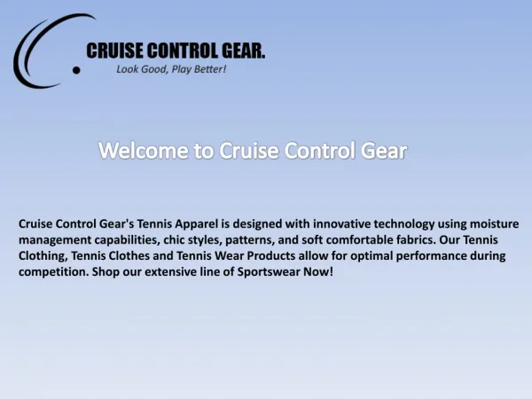 Cruise control gear