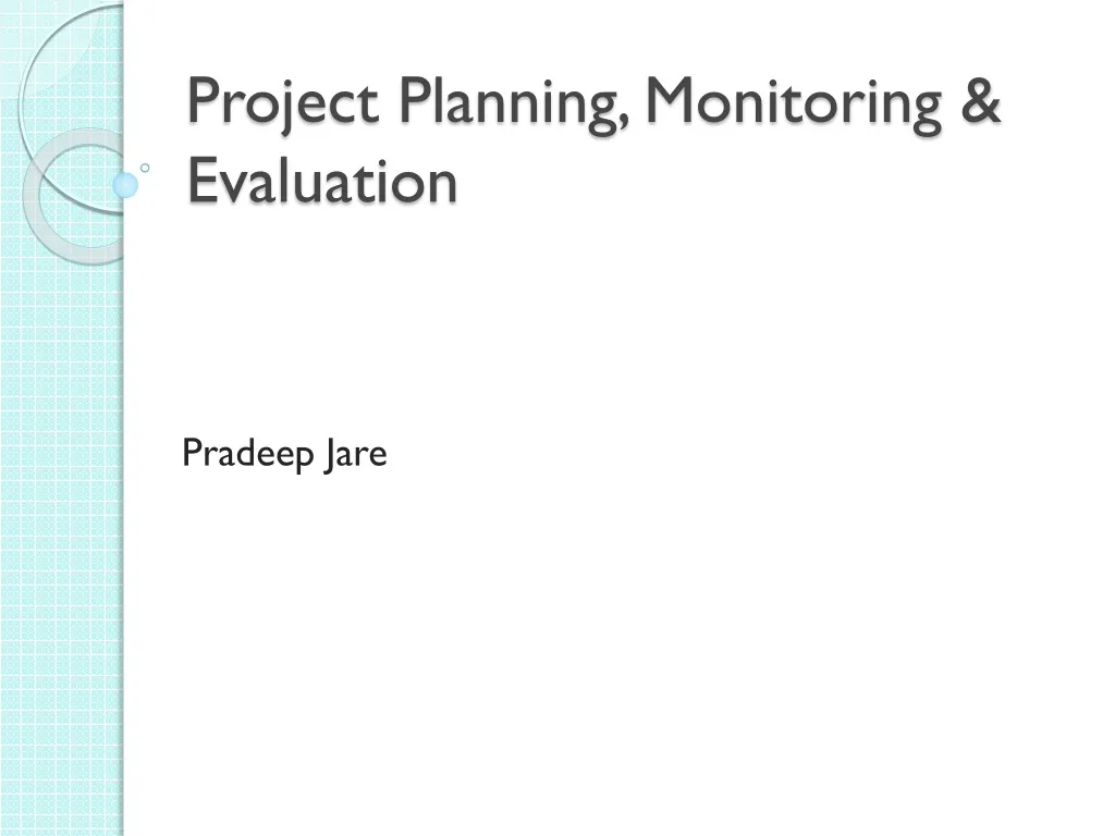 project planning monitoring evaluation