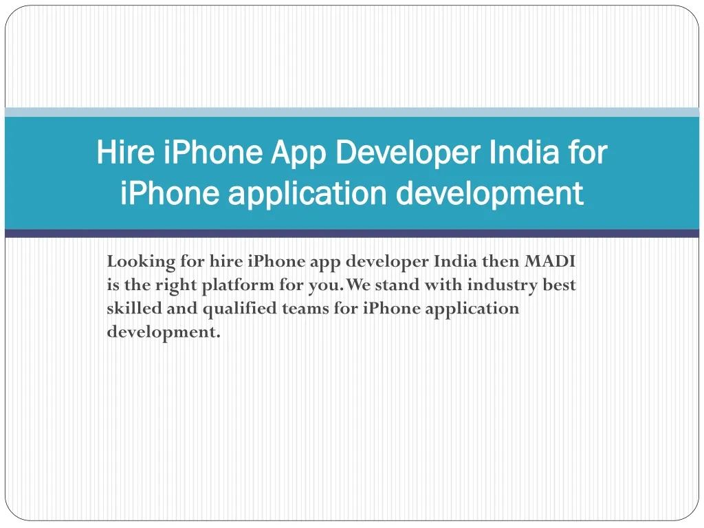 hire iphone app developer india for iphone application development