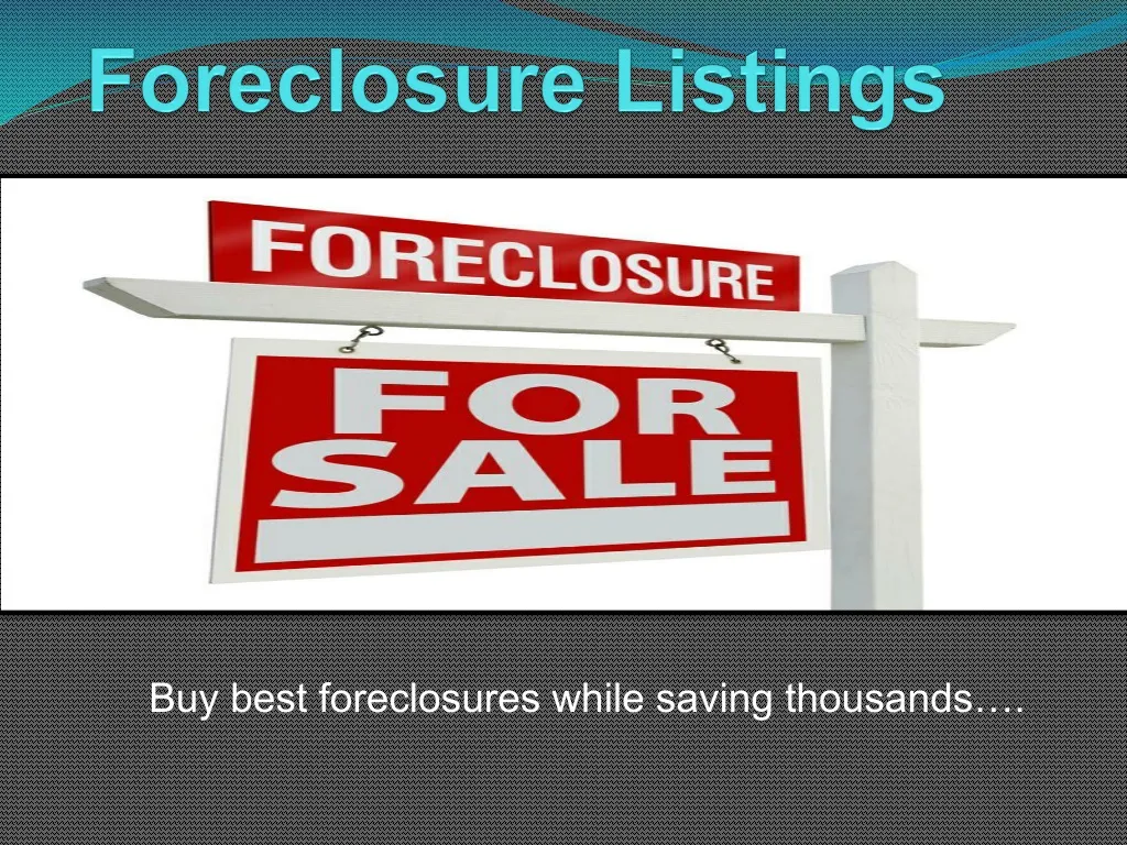 foreclosure listings