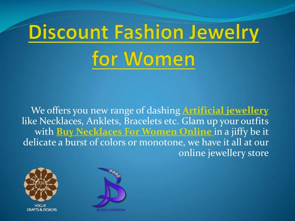 discount fashion jewelry for women