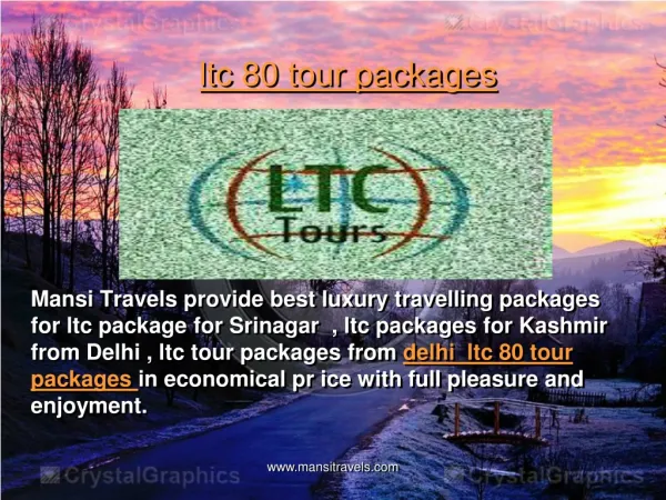 ltc 80 tour packages