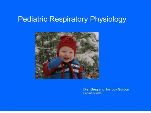 pediatric respiratory physiology