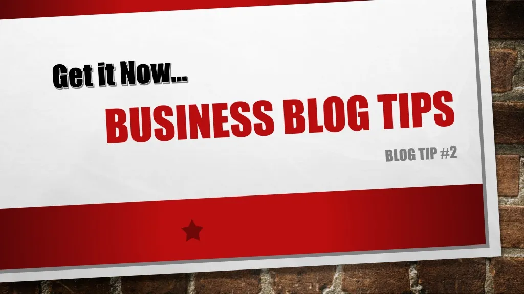 business blog tips
