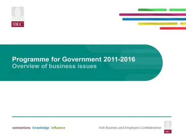programme for government 2011-2016