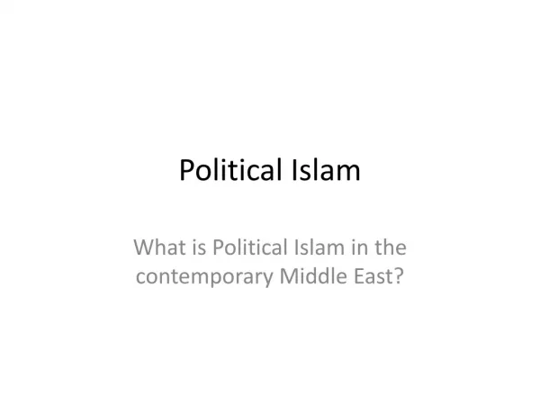 Political Islam