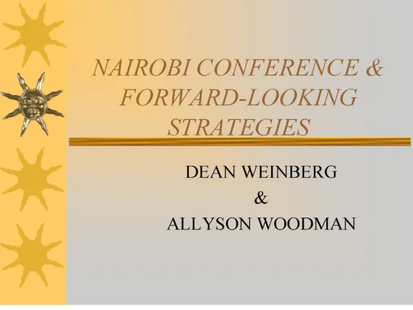 nairobi conference forward-looking strategies