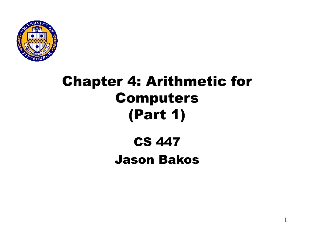 chapter 4 arithmetic for computers part 1