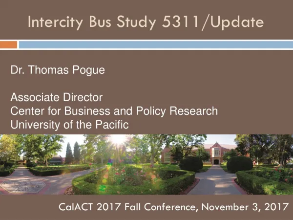 Intercity Bus Study 5311/Update