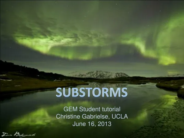 Substorms
