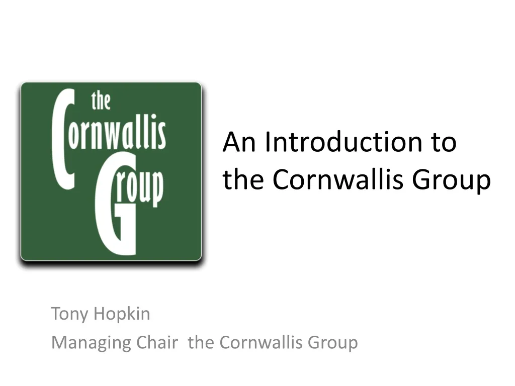 an introduction to the cornwallis group