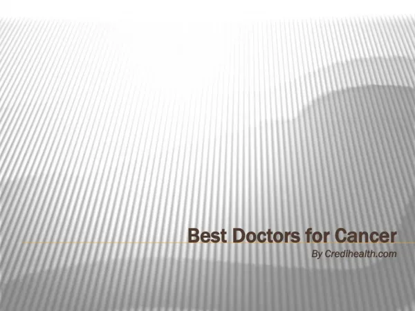 Best Doctors for Cancer
