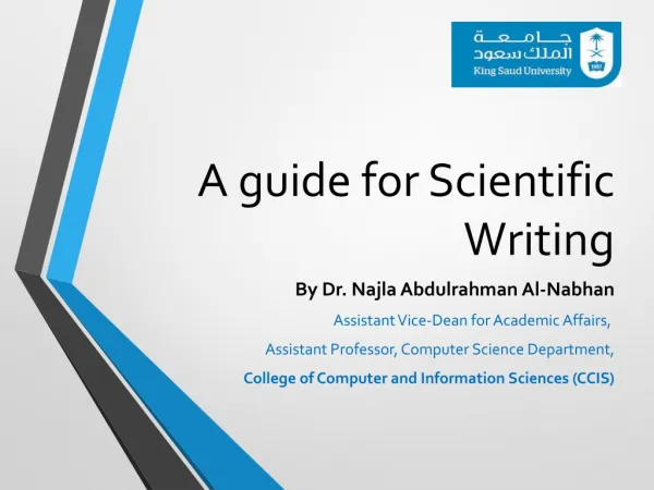 A guide for Scientific Writing