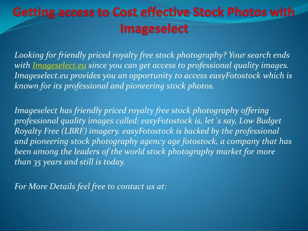 getting access to cost effective stock photos with imageselect