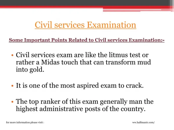 Civil services Examination one of the most aspired exam to c