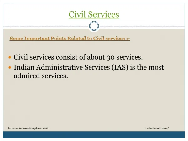 Discussion about Civil services