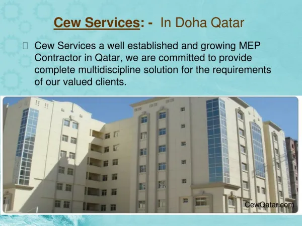 Commitment Engineering Works, CEW Services - Doha Qatar