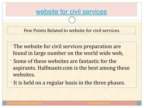 All information about website for civil services exam