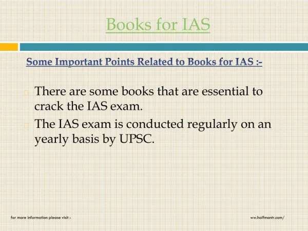 Some Essential Books for IAS