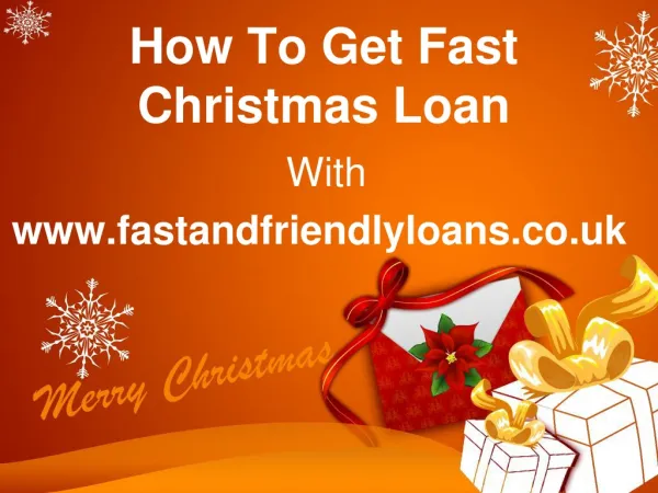 Get Fast Christmas Loan