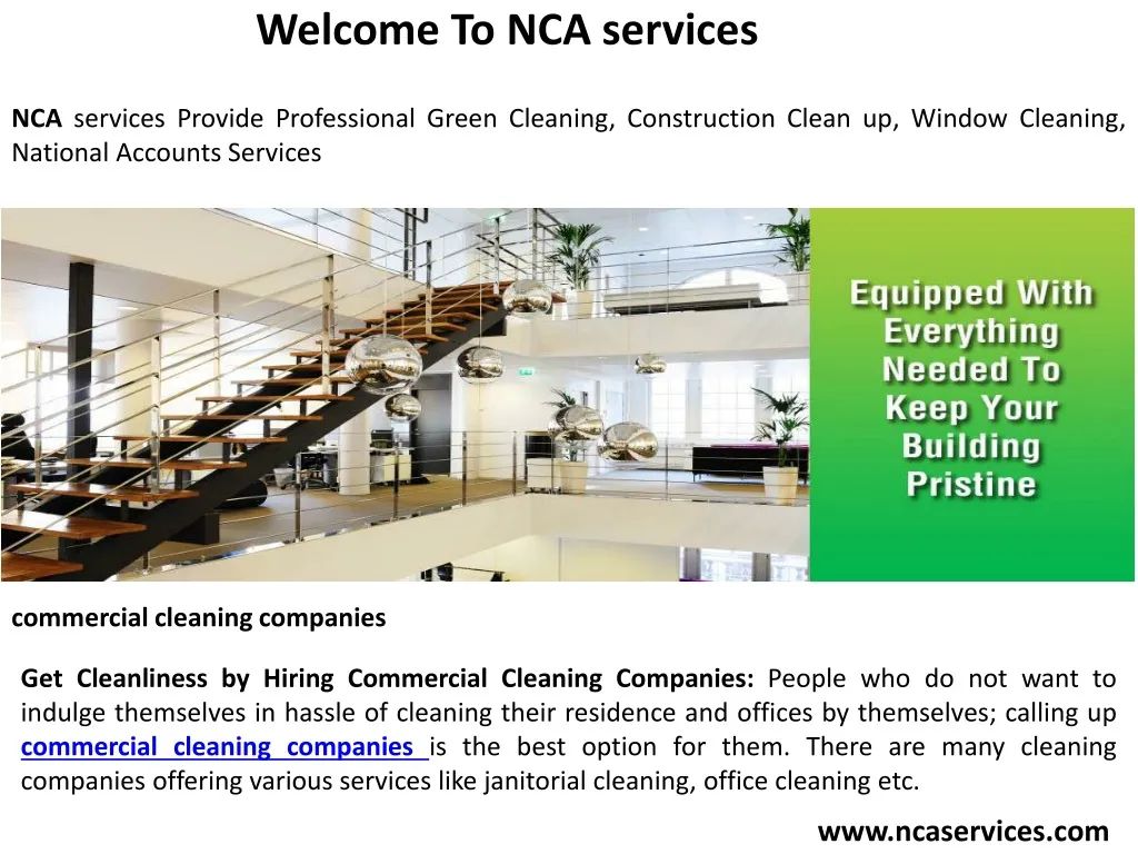 welcome to nca services