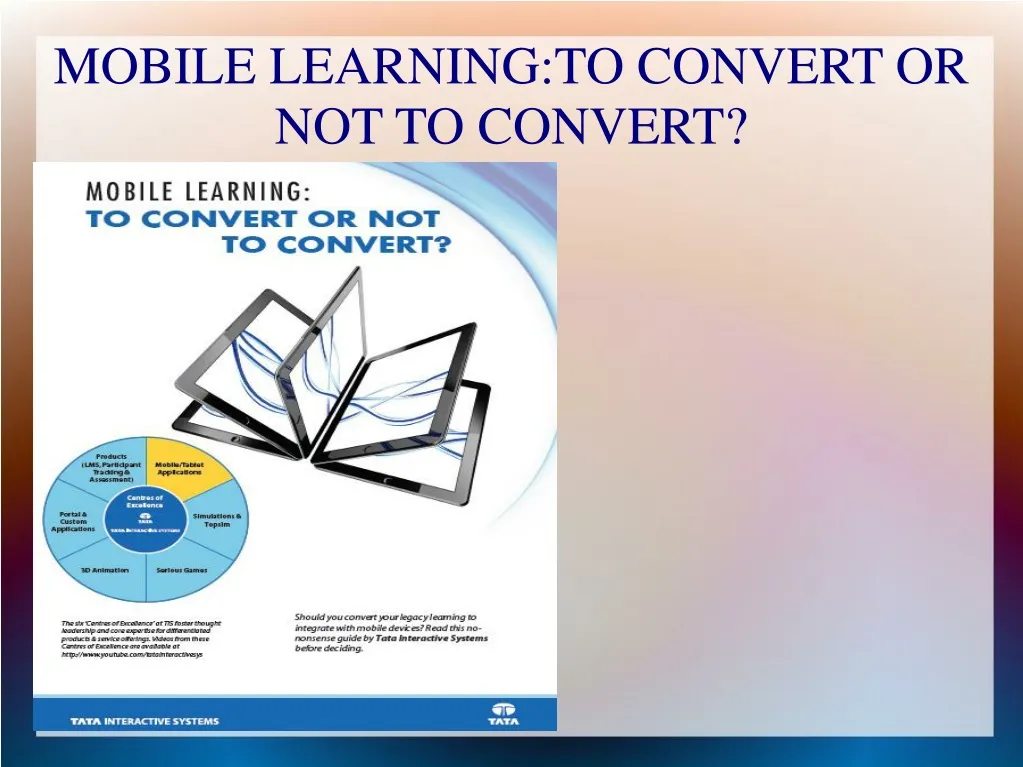 mobile learning to convert or not to convert