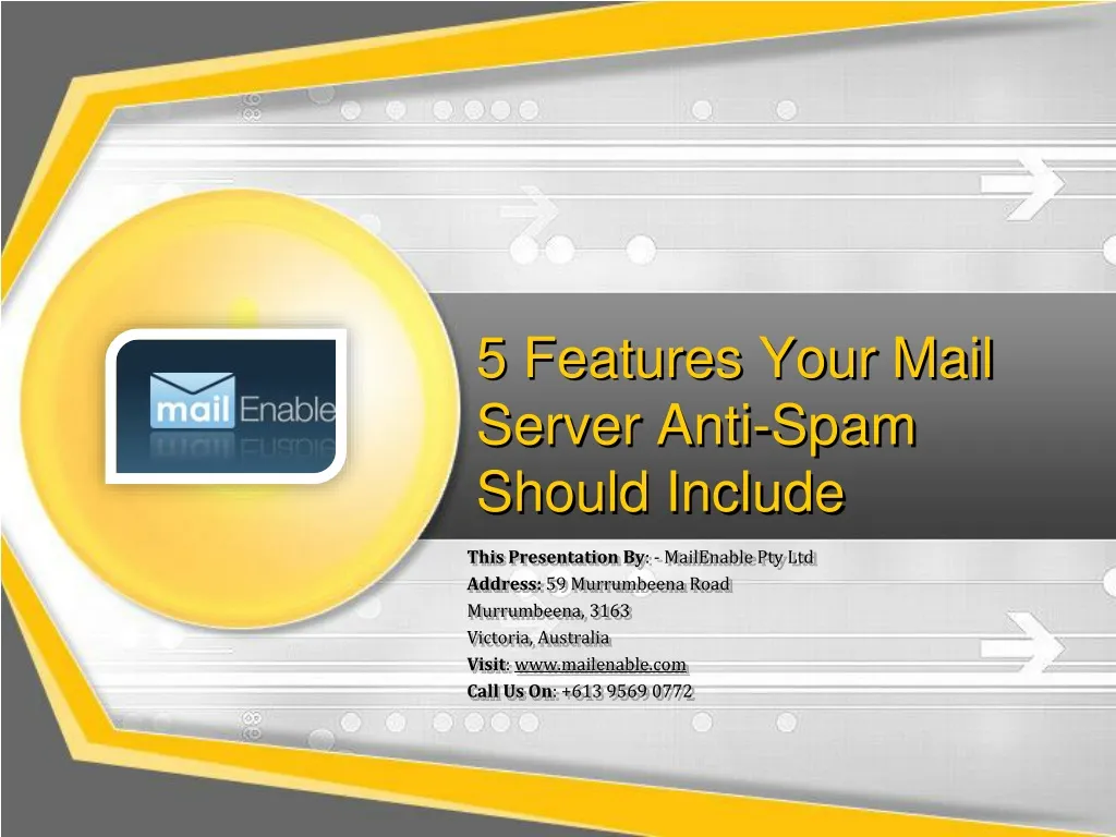5 features your mail server anti spam should include