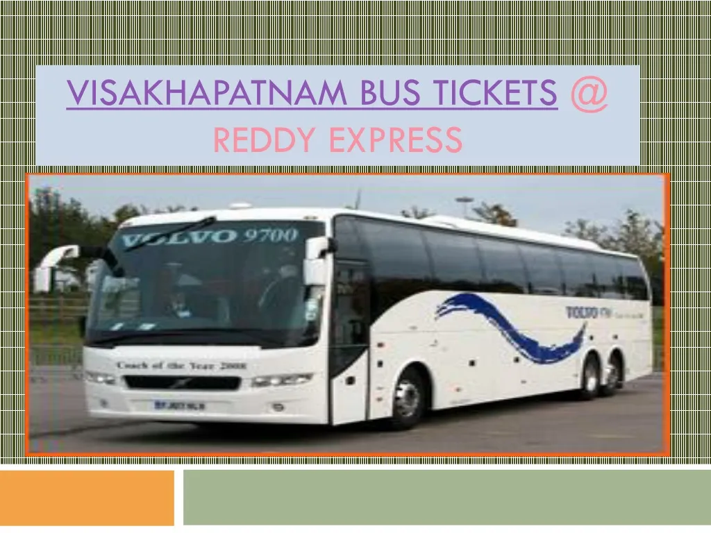 visakhapatnam bus tickets @ reddy express