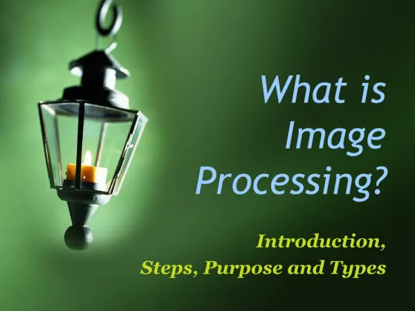 What is image processing ?