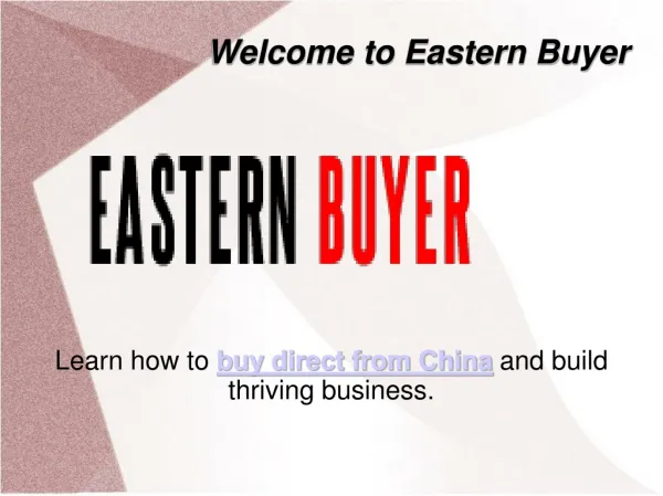 Buy direct from China