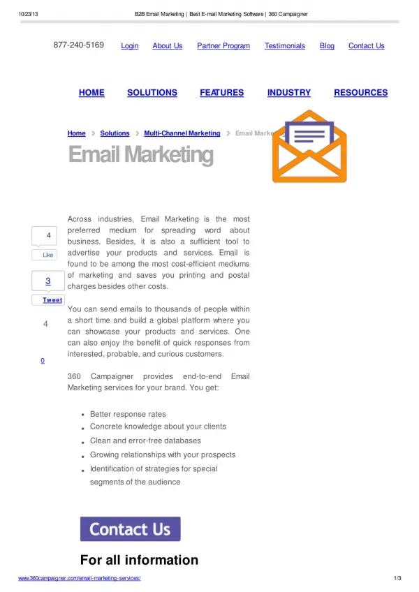 B2B Email Marketing Software from 360 Campaigner