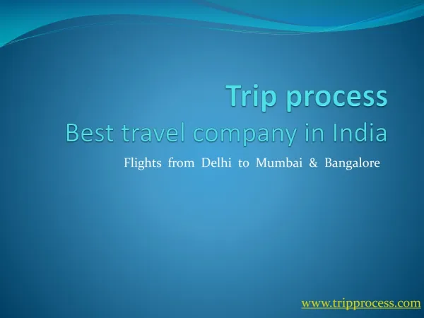 Trip process, best travel company in India