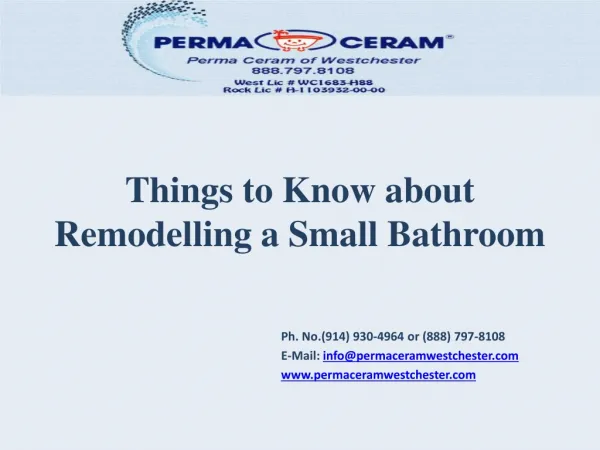 Things to Know about Remodelling a Small Bathroom